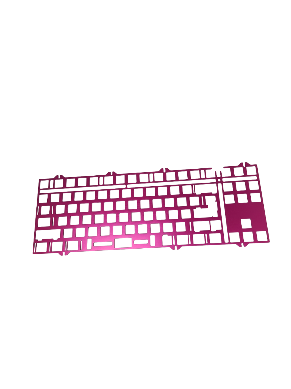 Type0 Plaque80 WKL TKL Keyboard Full Solid Black PC w/ Brush finish SS weight PK-32