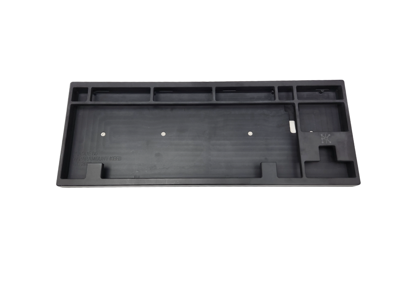 Type0 Plaque80 WKL TKL Keyboard Full Solid Black PC w/ Brush finish SS weight PK-32