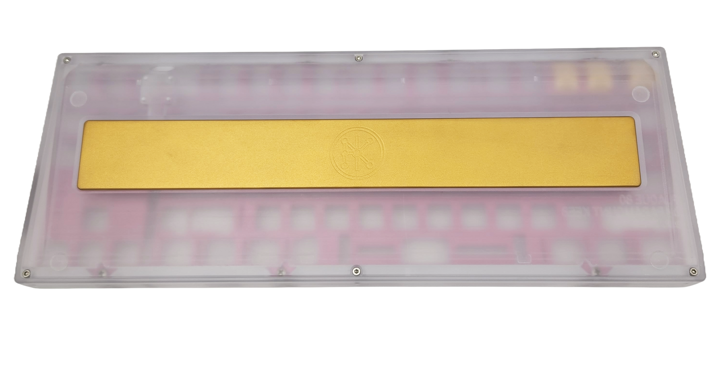 Type0 Plaque80 WKL TKL Keyboard PC Case Brass coated SS weight PK-34