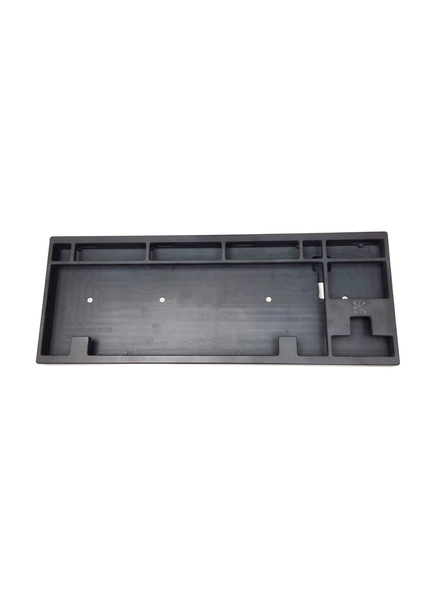 Type0 Plaque80 WKL TKL Keyboard Full Solid Black PC w/ Brush finish SS weight PK-32
