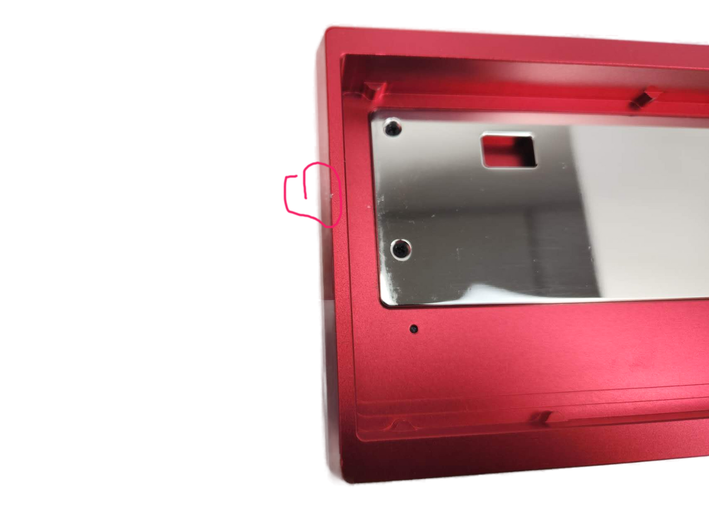 Type0 Jixte 60% Cnc Keyboard Red Shiny Anode Mirror Weight PK-23