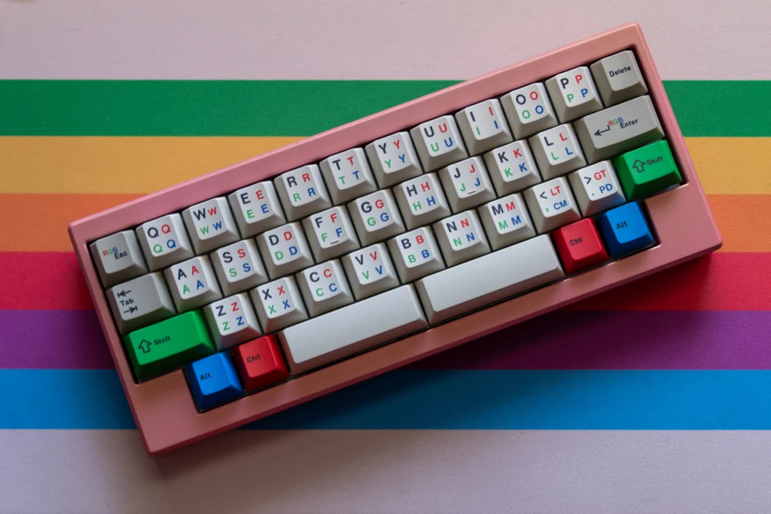 In-Stock PKaps RGBEnglish PBT Keycap Set