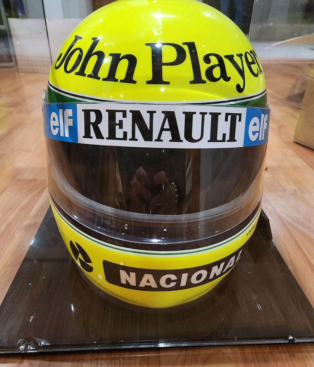 1985 Ayrton Senna Lotus Formula 1 Portuguese Grandprix 1985 Helmet Replica w/COA