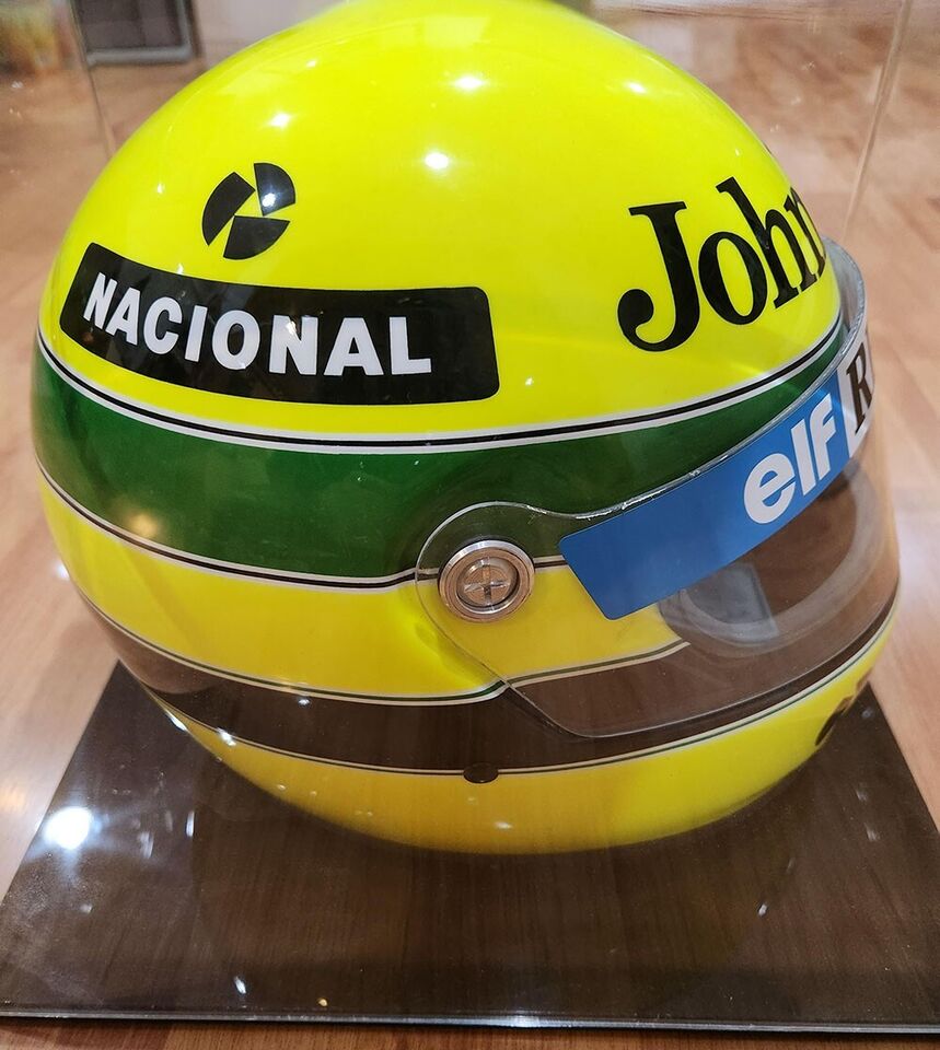 1985 Ayrton Senna Lotus Formula 1 Portuguese Grandprix 1985 Helmet Replica w/COA